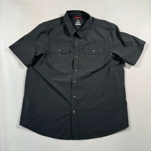 Gerry Short Sleeve Button Up Shirt Mens Size XL Navy Blue Vented